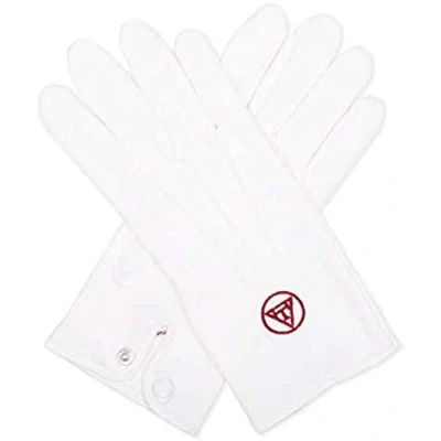 Image of THE MASONIC COLLECTION Royal Arch 100% White Cotton Gloves Extra Large A Useful Gift Accessory for Freemason Men