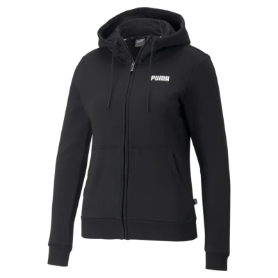 Image of PUMA Womens Essentials Full Zip Hoodie Black S