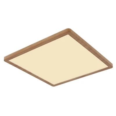 Image of Globo Sapana LED ceiling light length 29.5cm wooden look
