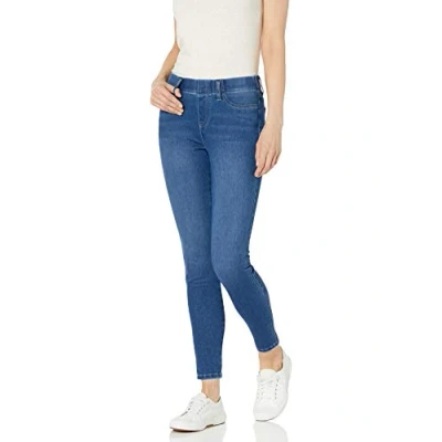 Image of Amazon Essentials Women&#039;s Pull On Stretchy Knit Jegging (Available in Plus Size), Medium Wash, S