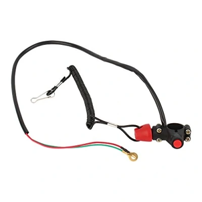 Image of Motor Emergency Off Switch, Fydun 1x Engine Cord Lanyard Kill Stop Switch Safety Tether 12V CO For ATV Boat