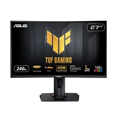 Image of ASUS TUF Gaming VG27VQM Curved Monitor 27 inch Full HD (1920x1080), 240Hz, Extreme Low Motion Blur™, Adaptive sync, Freesync™ Premium, 1ms (MPRT),black