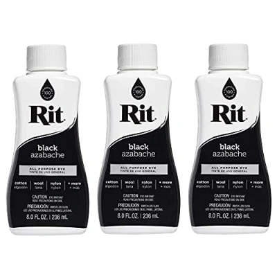 Image of All Purpose Liquid Dye, 8 Ounce, Black 3 Pack