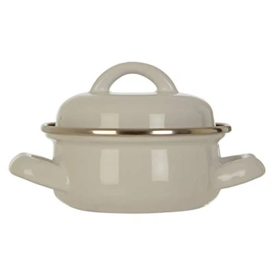 Image of Premier Housewares 0104595 Mini Casserole Dish with Lid, Wide Handles, Enamel