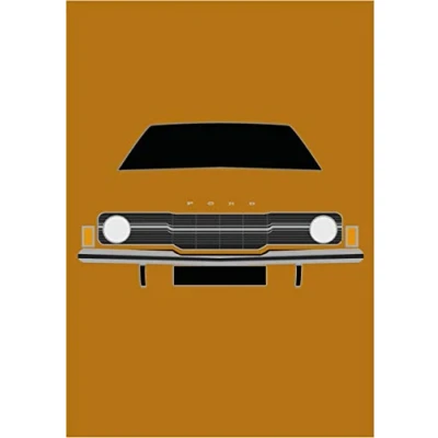 Image of Ford Cortina MK3 Retro Motor Company Greeting Card