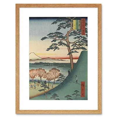 Image of Wee Blue Coo Painting Woodblock Japanese Hiroshi Mount Fuji Japan Framed Wall Art Print