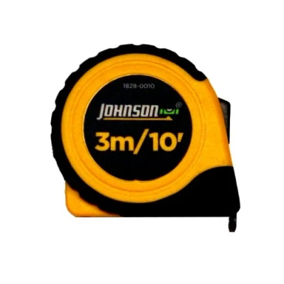 Image of Johnson Level &amp; Tool 1828 0010 Metric/Inch Power Tape, 3m/10&#039;, Black/Yellow, 1 Tape