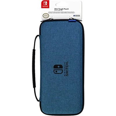 Image of Hori Nintendo Switch (OLED Model) Slim Tough Pouch (Blue) Officially Licensed by (Nintendo Switch)