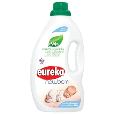 Image of Eureka Newborn Liquid Detergent for Clothes with 94% Natural and Plant Origin Ingredients, 1,8L