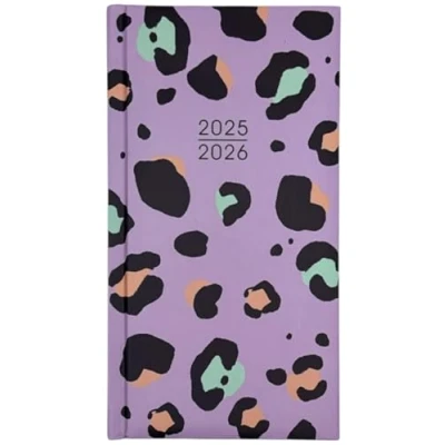 Image of 2025 2026 Slim Week to View Mid Year Academic Diary Student Teacher Planner (Leopard Print)