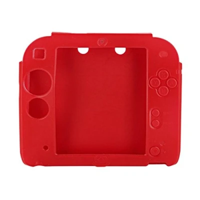 Image of OSTENT Soft Silicone Full Protection Gel Pouch Case Cover Compatible for Nintendo 2DS Console Color Red