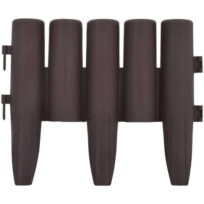 Image of vidaXL Lawn Edgings 36 pcs Brown 10 m PP