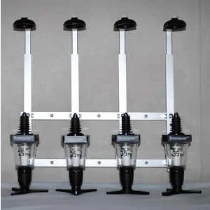 Image of 4 Bottle 1L Wall Fixing Bracket Rack &amp; X 35ml Optics 3213/3066 by Glitz Distribution
