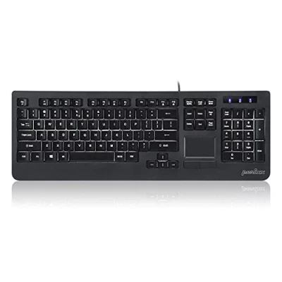 Image of Perixx PERIBOARD 313 Illuminated Keyboard with Touchpad Standard Full Size Layout US English