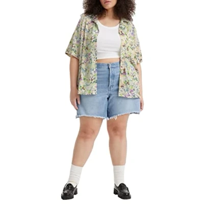Image of Levi&#039;s Women&#039;s Plus Size 501® 90s Shorts Denim Shorts, Blue Light Special Plus, 22W