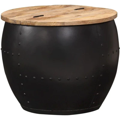 Image of vidaXL Coffee Table Round 53x43 cm Solid Mango Wood