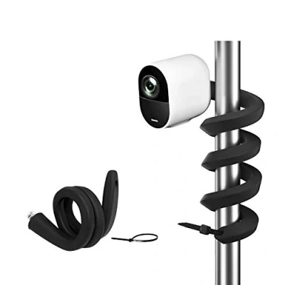 Image of HOLACA Flexible Twist Mount for Arlo Pro 3 4 2 EufyCam 2C 1 and Ultra 4K Baby Monitor und Go Indoor Camera (Black 1Pack)