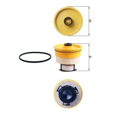 Image of MAHLE Fuel Filter Element KX716D