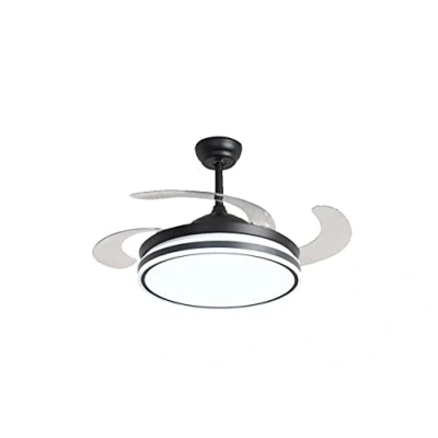 Image of Pepeo Ganuwa ceiling fan with LED lighting including remote control, innovative folding and mechanism of the blades [60 Watt]