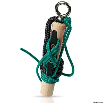 Image of Knoten Floh Knot Exercise Set Learn for SBF Lake &amp; Boat Driving Licence, Fire Brigade Sailor Board with Instructions Board, Ideal Children Adults (SW/Green)