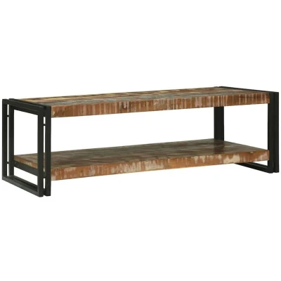 Image of vidaXL Coffee Table Multicolour 120x50x38 cm Solid Wood Reclaimed