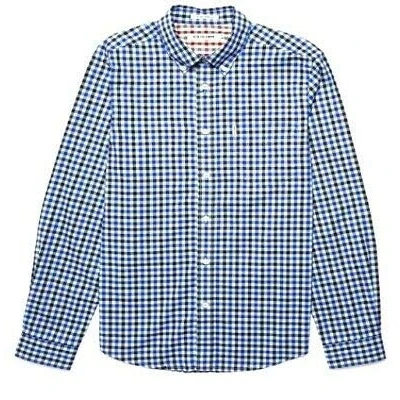Image of Ben Sherman Men&#039;s New House Gingham Check Long Sleeve Shirt , Sky Blue Small