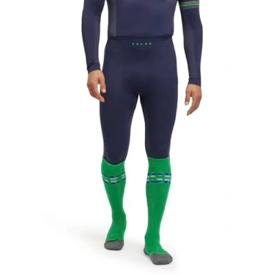 Image of FALKE Men&#039;s Maximum Warm 3/4 M TI Functional Yarn Quick Dry 1 Piece Base Layer Bottom, Blue (Space 6116) Trend, S