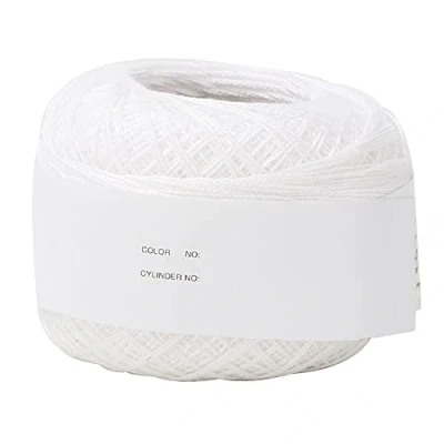 Image of Multi color Yarn Lace Thin Line Crochet Cotton Thread Hand Summer Silk Light with a for Embroidery(6602rice white)