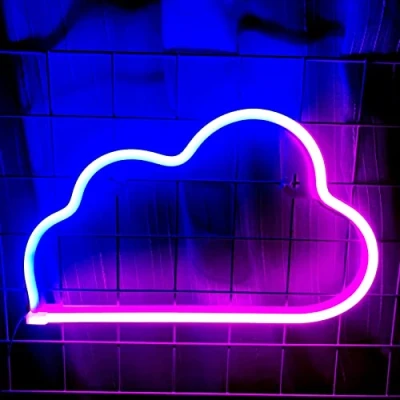 Image of NIWWIN Neon Sign,Neon Decor for Bedroom Wall Pendant, Battery or USB Operated, Light Decoration Christmas Birthday Party Living Room Kids Gift (Cloud)