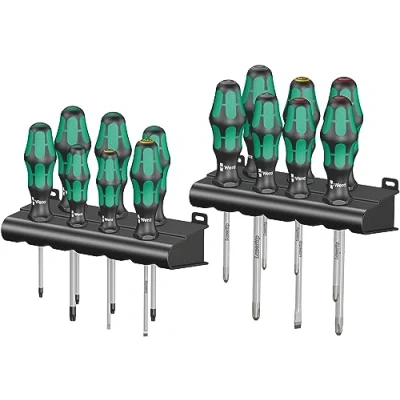 Image of Wera 05105630001 Kraftform Big (Pack 300) Series Screwdriver Set, Green