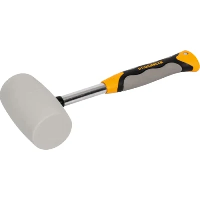 Image of Roughneck ROU61224 Non Marking White Rubber Mallet With Soft Grip Handle 24 oz/680 g
