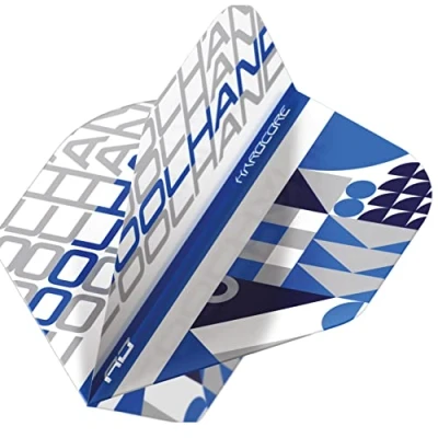 Image of RED DRAGON Luke Humphries Cool Hand Hardcore Stack White and Blue Dart Flights 3 Sets Per Pack (9 in Total)