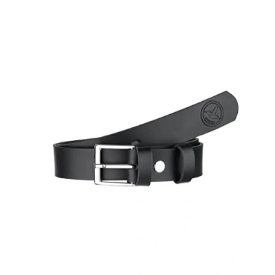 Image of Ladeheid Kids Leather Belt 1&quot; K1D5, Black 1/Logo 1, 65 cm (Largo total 84 cm)