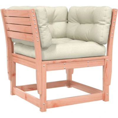 Image of vidaXL Garden Sofa Armrest with Cushions Solid Wood Douglas