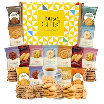 Image of Biscuits Gift Set Biscuit Hamper Containing 15 Packs of Two (30 Total) Including Border Biscuits, Walkers Assorted &amp; Shortbread Yummy Lovers Gift!