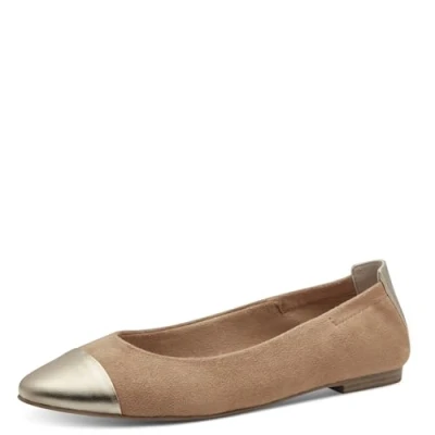 Image of Marco Tozzi Ballet pumps, Women&#039;s, Size: 7, Biscuit Imitation leather/ textile