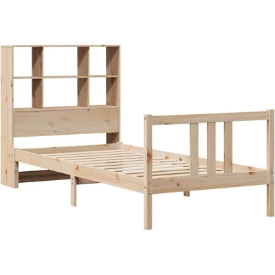 Image of vidaXL Bookcase Bed without Mattress 90x190cm Single Solid Wood Pine