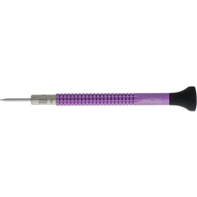 Image of KD89 Horotec MSA01.020 Watchmaker&#039;s Screwdriver in Eloxed Aluminium, Ergonomic Pom Head and Interchangeable Stainless Steel Bit (1.6 mm)