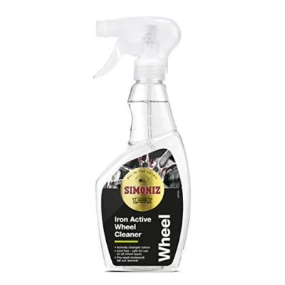 Image of Simoniz Iron Active Car Wheel Cleaner Spray, Fast Acting Tyre To Remove Baked On Brake Dust, Essential Cleaning Products, Colour Changing Alloy For All Types, 500ml