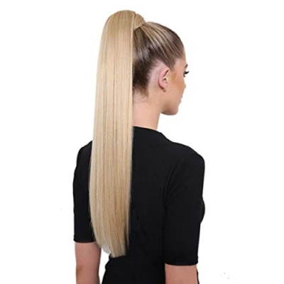 Image of Lullabellz Grande Straight Wraparound Pony, 26 Inch Length, Light Blonde