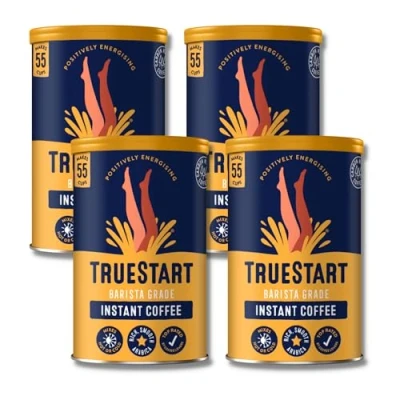 Image of TrueStart Barista Grade Instant Coffee 100g 4 pack, Premium Freeze Dried, Smooth Rich Beans Roast, 100% Full Flavour
