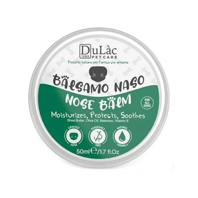 Image of Dulàc Natural, Unscented Dog Nose Balm with Vitamin E, Calendula, Shea Butter and Beeswax Moisturising for Dogs, Repairs Protects Cracked Noses