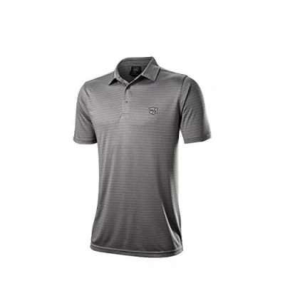 Image of WILSON STAFF Men&#039;s Golf Polo Shirt, STRIPE POLO, Polyester, Red, Size S, WGA700729SM