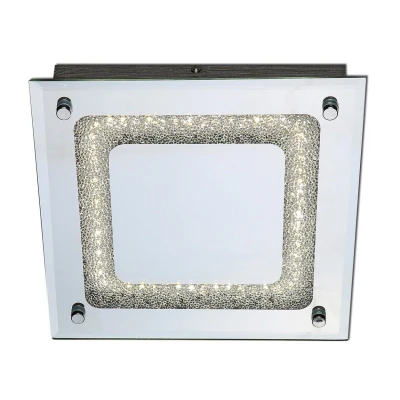 Image of Thun LED Decorative Flush Ceiling Light Chrome 3065K