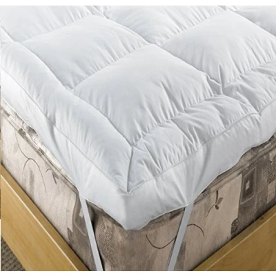 Image of EXTRA DEEP 4&quot; (10 cm) LUXURY Duck Feather and 15% Down Mattress Topper By Viceroybedding (Single)