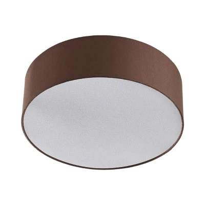 Image of Ceiling Light &#039;Sebatin&#039; dimmable (Modern) in Brown Made of Textile for e.g. Bedroom (3 Sources, E27) from Lindby lamp, lamp