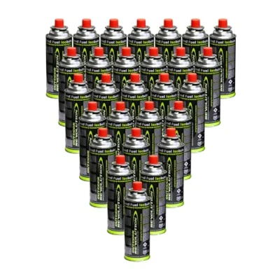Image of Outdoor Revolution Premium Butane Gas Cartridges Push In Camping Canisters Cylinders for Stove, Blowtorch, BBQ, Weed Burner (Pack of 28)