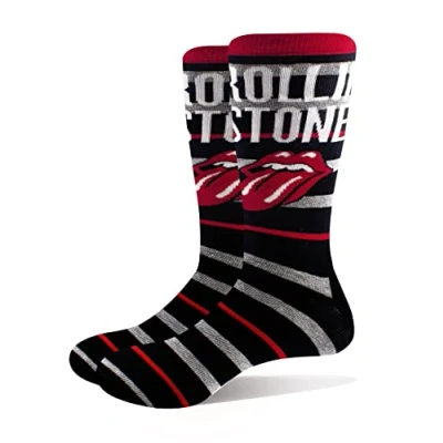 Image of Rolling Stones The Unisex Adult Tongue Socks, Black, Red, White, 40,5 EU, 45,5 EU
