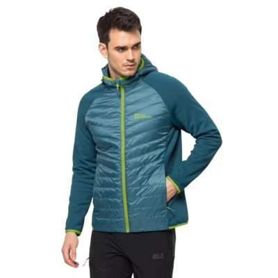 Image of Jack Wolfskin Men&#039;s Routeburn Pro HybridM Fleece Jacket, Blue Daze, S
