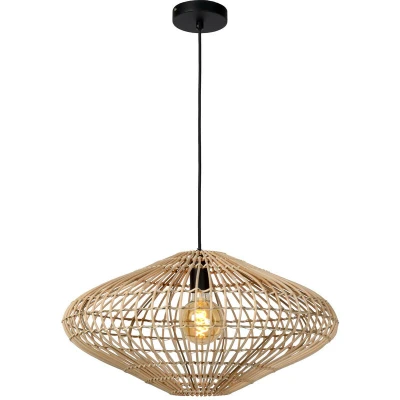 Image of Magali Scandinavian Rattan Pendant Light Ø 56cm 1xE27 Wood